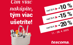 VYBERTE SI VÝŠKU ZĽAVY V TESCOME