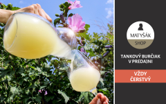 Čerstvý burčiak v Matyšák Shope