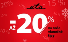 AŽ – 20 % NA NAŠE VIANOČNÉ TIPY