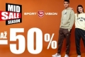 MID SEASON SALE v predajniach Sport Vision! Až -50%!