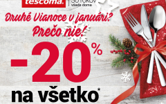 20 % zľava na všetko od Tescomy
