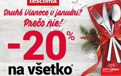 20 % zľava na všetko od Tescomy