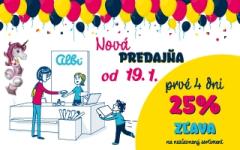 19. januára otvárame ALBI predajňu