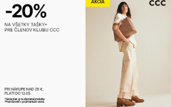akcia -20 % na tašky pre členov Klubu