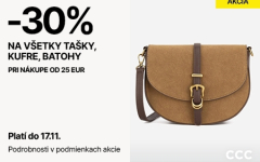 -30 % na všetky tašky v CCC!