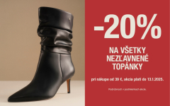 -20 % NA NEZĽAVNENÉ TOPÁNKY CCC!