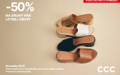 -50 % na druhý pár letných topánok