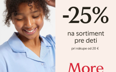 25% zľava na detský sortiment