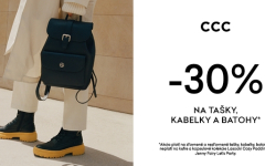 - 30% na tašky, kabelky, batohy v CCC