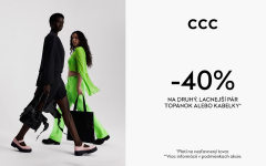 Akcia -40% na druhý pár topánok v CCC