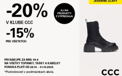 JESENNÉ ZĽAVY v predajniach CCC