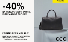 -40% na tašky a zimné doplnky