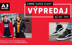 ZIMNÉ SUPER ZĽAVY AŽ DO -75%!