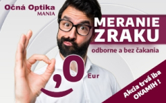 MERANIE ZRAKU ZA 0 EUR